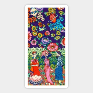 Inspiring Frida Kahlo Flower Sticker